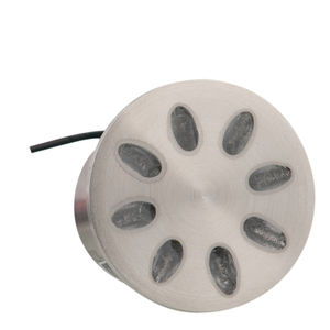 luminaire encastrable au sol / à LED / rond / en acier inoxydable