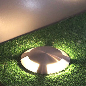 luminaire encastrable au sol / à LED / rond / d'extérieur