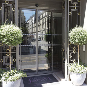 porte d'entrée coulissante / en aluminium / en verre