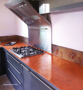 plan de travail en béton / de cuisine