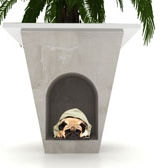 jardinière en béton / contemporaine