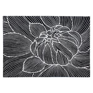 tapis contemporain / à fleurs / en laine / rectangulaire