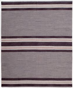 tapis contemporain / à rayures / en laine / rectangulaire