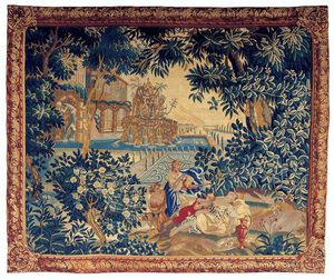 tapisserie d'Aubusson / classique / à motif / en laine