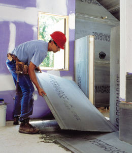panneau en béton fibré / de revêtement / pour agencement intérieur / pour sol