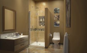 paroi de douche pliante / en niche / en verre