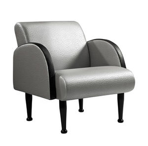 fauteuil visiteur en tissu / gris / pour salon de coiffure / pour salon d'esthétique