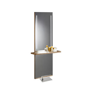 coiffeuse contemporaine / en bois / murale / pour salon de coiffure