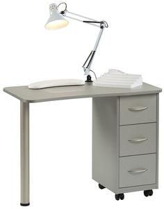 table de manucure avec rangement intégré