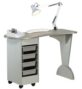 table de manucure avec rangement intégré