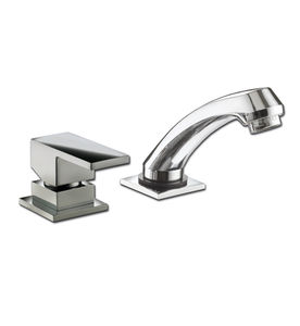 mitigeur pour vasque / en métal chromé / 2 trous / pour salon de coiffure