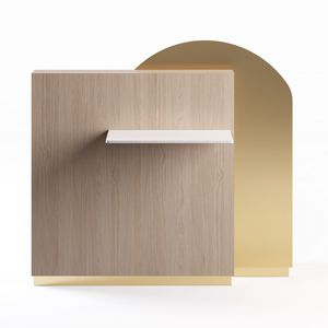 banque d'accueil en bois / pour salon de coiffure