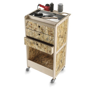 chariot de soins / pour salon d'esthétique / en bois