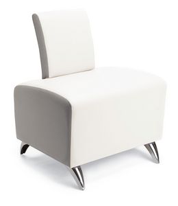 chauffeuse contemporaine / en tissu / sans accoudoirs / blanche