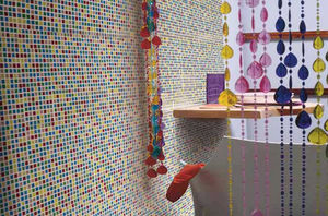 mosaïque d'intérieur / au sol / en verre / polie