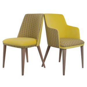 chaise de restaurant contemporaine / tapissée / en tissu