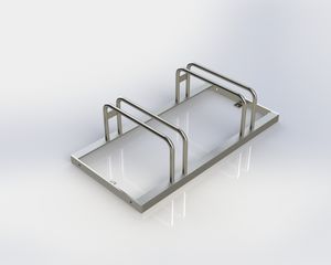 range-vélo en acier / en acier galvanisé / en acier zingué / en acier à revêtement par poudre