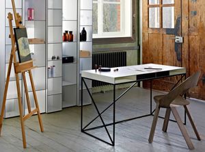 bureau pour open space / en cuir / en HPL / contemporain
