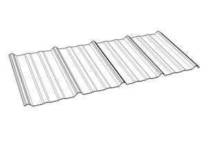 panneau de toiture en polycarbonate / avec protection UV / ondulé
