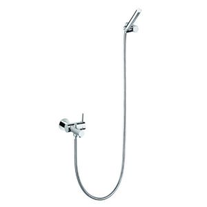 mitigeur de douche / mural / en métal chromé / 1 trou