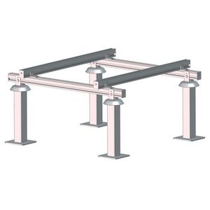 système de fixation en acier galvanisé / aluminium / pour toiture-terrasse / pour extérieur