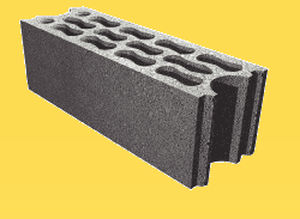 bloc de béton perforé / de granulats légers / pour mur