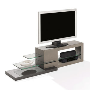 meuble de télévision contemporain / hi-fi / en MDF / en verre