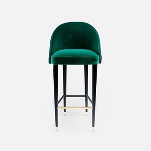 chaise de bar contemporaine / tapissée / avec repose-pieds / en tissu