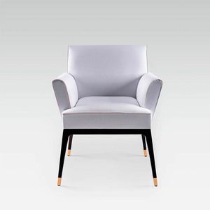 fauteuil contemporain / en tissu / en hêtre / pour hôtel
