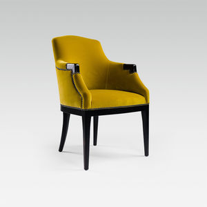 chaise de restaurant classique / tapissée / avec accoudoirs / en tissu