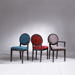 chaise médaillon / de restaurant / classique / tapissée