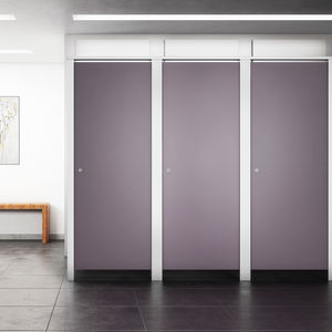 cloison fixe / en métal / à usage professionnel / pour sanitaires