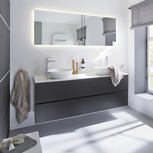 miroir mural / contemporain / rectangulaire / professionnel
