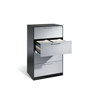 armoire de classement basse / en plaqué bois / en acier / en verre