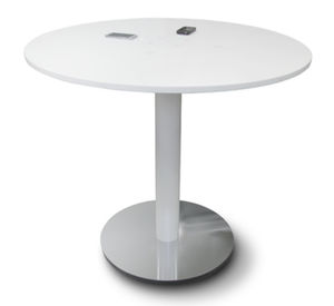 table de conférence contemporaine / en métal / en Corian® / intelligente