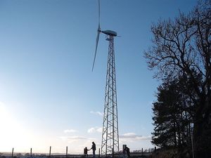 petite éolienne à axe horizontal / bipale