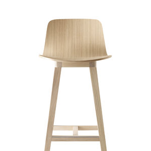 chaise contemporaine / tapissée / en tissu / en bois