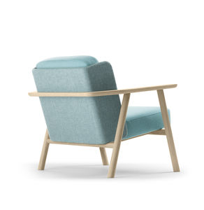 fauteuil contemporain / en tissu / en cuir / en chêne
