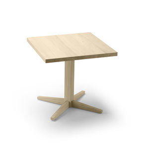 table bistrot contemporaine / en chêne / carrée / pour restaurant