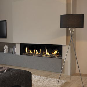 cheminée à gaz / contemporaine / à foyer fermé / à encastrer
