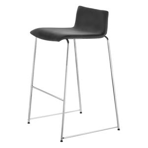 tabouret de bar contemporain / en cuir / en acier / professionnel