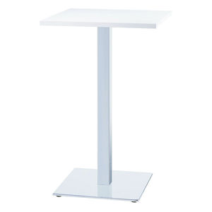 table mange-debout contemporaine / en acier / carrée / professionnelle