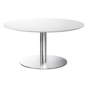 table bistrot contemporaine / en acier chromé / en métal chromé / ronde