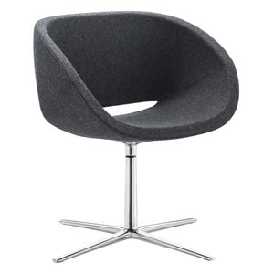 fauteuil visiteur contemporain / en tissu / pivotant / piètement étoile