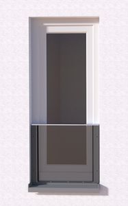 garde-corps en verre / à barreaux / d'intérieur / pour fenêtre