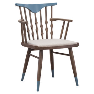 chaise contemporaine / tapissée / avec accoudoirs / ergonomique