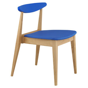 chaise contemporaine / empilable / en bois / contract