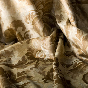 tissu d'ameublement / à motif / en polyester / en coton