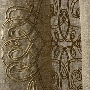 tissu pour rideaux / à motif / en lin