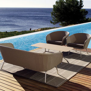 table basse contemporaine / en verre / en acier inoxydable / rectangulaire